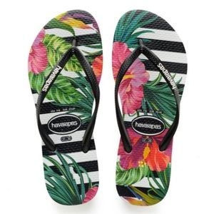 NWT Havaianas Tropical Flip Flops Sz 6